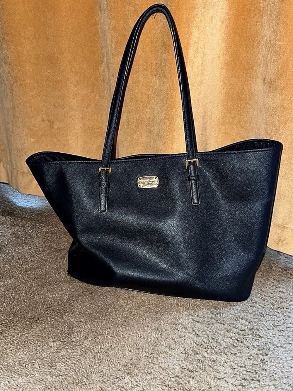 Michael Kors Jet Set Travel Saffiano Leather Tote Bag Black